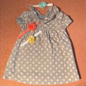 18-24 mo OSHKOSH dress gray with polka dots